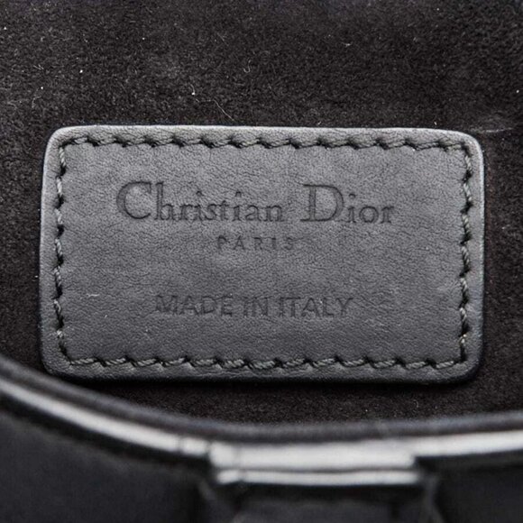 Christian Dior Black Ultramatte Leather Mini Saddle Bag - Picture 6 of 11